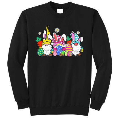 Easter Day Bunny Egg Spring Cute Gnome SweatshirtFor Men Women, Happy Easter Day Gift Idea, Gnome Bunny Sweatshirt Gift
