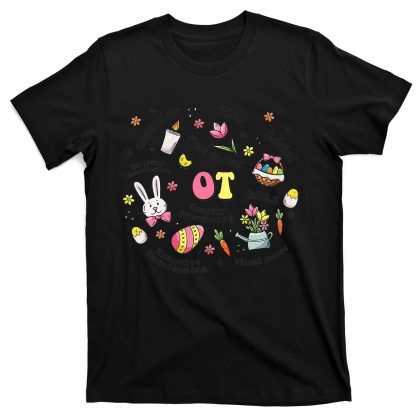 Funny Occupational Therapist Easter Eggs Bunny Easter Day Unisex Gildan T-shirt Comfort Colors T-Shirt, Happy Easter Day Gift Idea, Bunny Shirt For Men Women