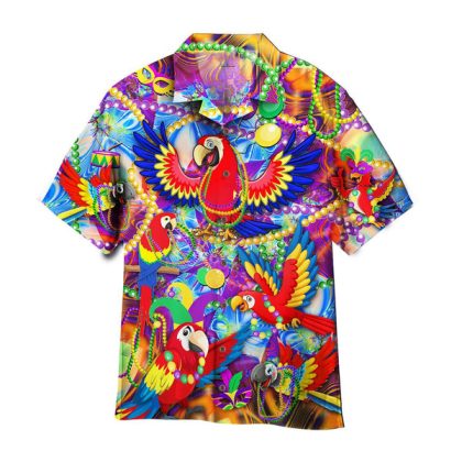 Mardi Gras Parrot Hawaiian Shirt Aloha Shirt For Men And Women